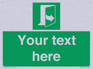 Custom sign safe condition door opens pulling left hand side